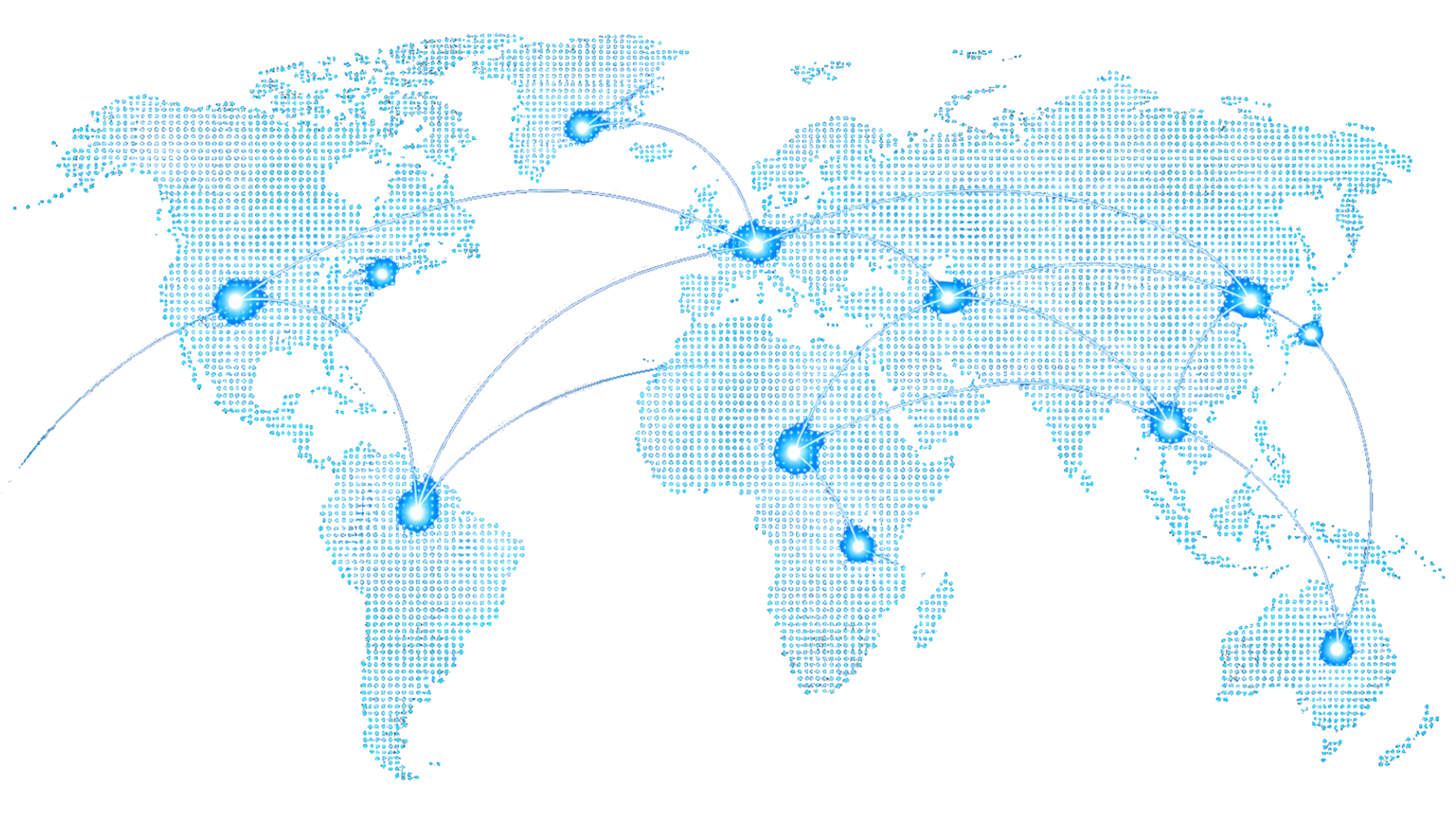 World map showing global supplier connections